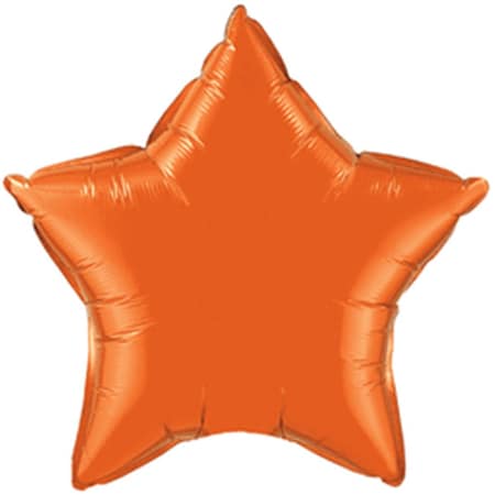 20 In. Orange Star Foil Balloon